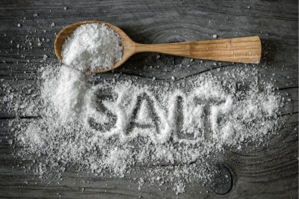 A spoon with salt